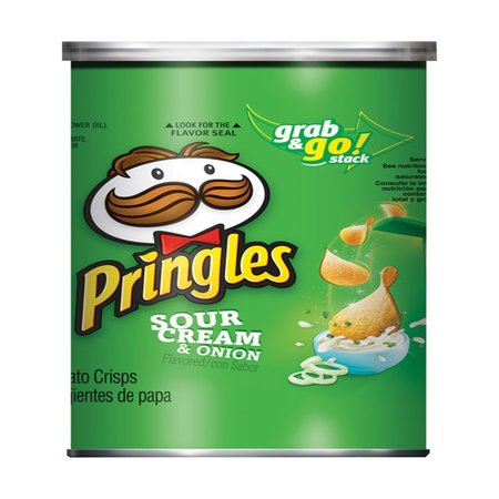 PRINGLES Sour Cream & Onion Chips 2.5 oz Can 3800084560